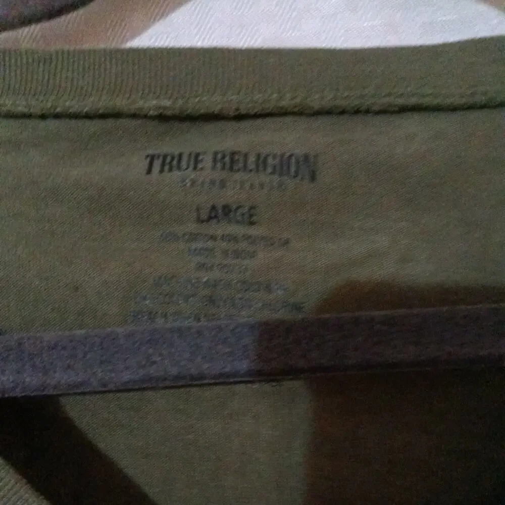 True Religion T Shirt Hunter Green Size Large Mens Short Sleeve